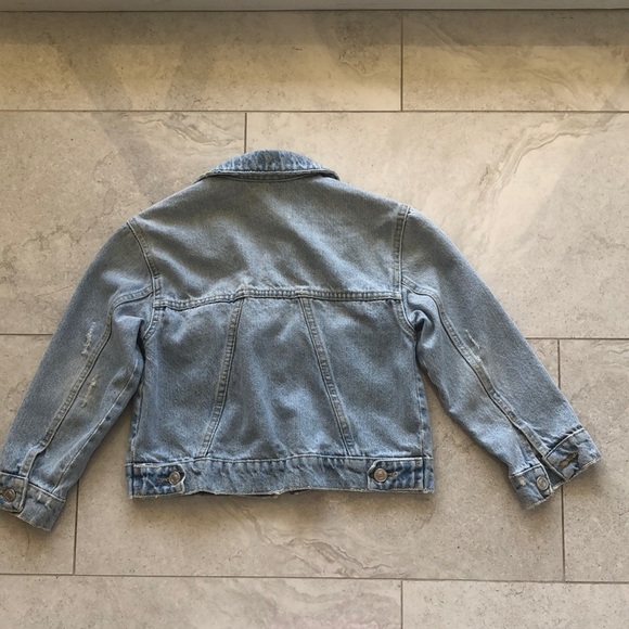- Zara Blue Denim Jean Jacket Timeless Style - Picture 4 of 6